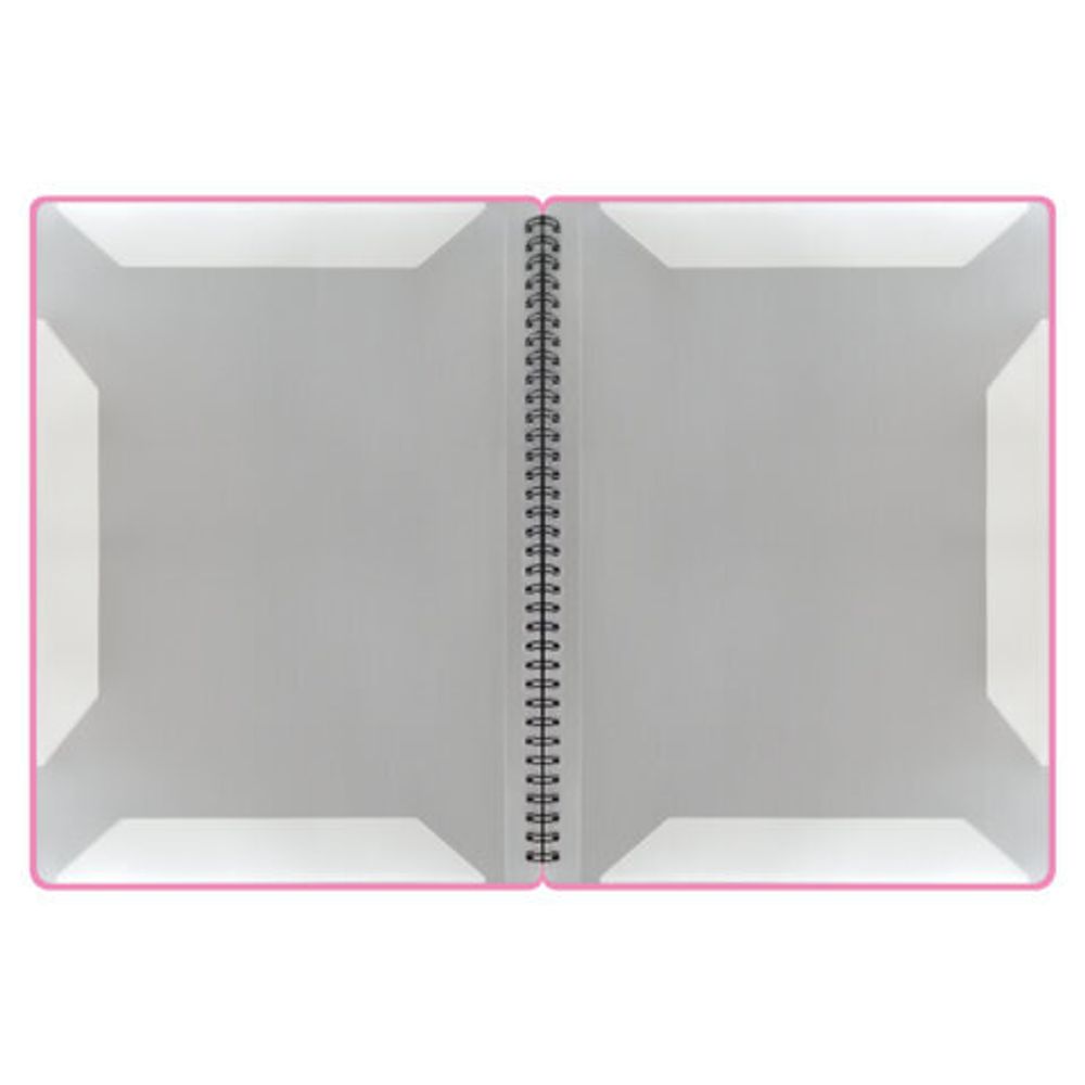 Папка-тетрадь для нот А4, 20 вкладышей на 40 страниц, на гребне, пластик, РОЗОВАЯ, BRAUBERG, 404642