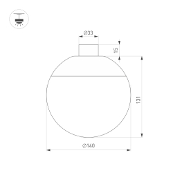 Светильник ART-INBELT-SFERO-R140-7W Day4000-MIX (BK, 240 deg, 48V, DALI) (Arlight, IP20 Металл, 3 года) 051180
