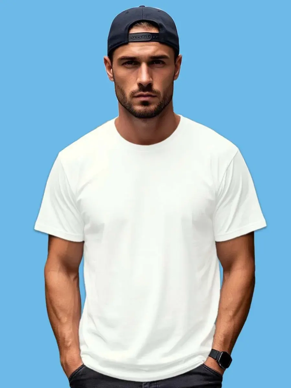 Футболка Взрослая.Премиум однотонная.Набор 2 шт