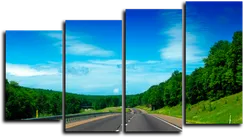 Модульная картина "Автомобильное шоссе"