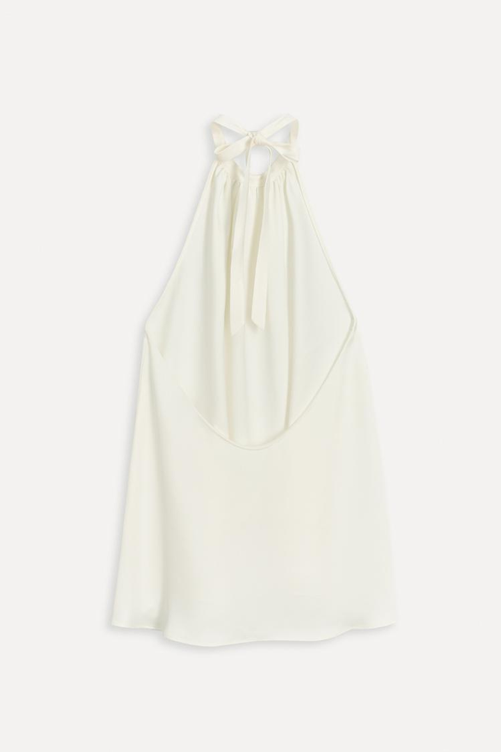 ZARA ТОП С ГОРЛОВИНОЙ ХАЛТЕР — 50TH ANNIVERSARY, ЖЕЛТОВАТО-БЕЛЫЙ