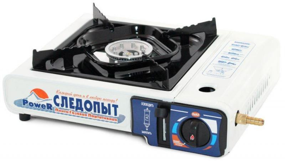 Газ. плита Следопыт PF-GST-M01 PoweR с переходником 2.3кВт 180г/ч 1.70кг Белая
