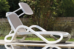 Шезлонг Nardi Alfa с подлокотниками, серый