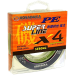 Шнур Kosadaka Super Line PE X4 150м 0.12мм 4.7кг Light Green