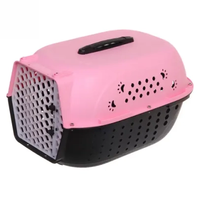 Переноска для животных «ЛЮБИМЫЙ БРО», лапки, цвет розовый, 48*32*28см/до 10кг (Лейбл)