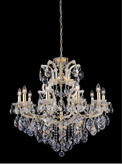 Подвесная люстра Crystal Lux ISABEL SP11 GOLD/TRANSPARENT