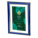 Фоторамка пластик 10х15 см Синий серебро