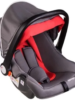 Автокресло детское 0+ гр Skyway Егоза (0-13 кг/ 0-1 лет) Серо-красное, S02801018