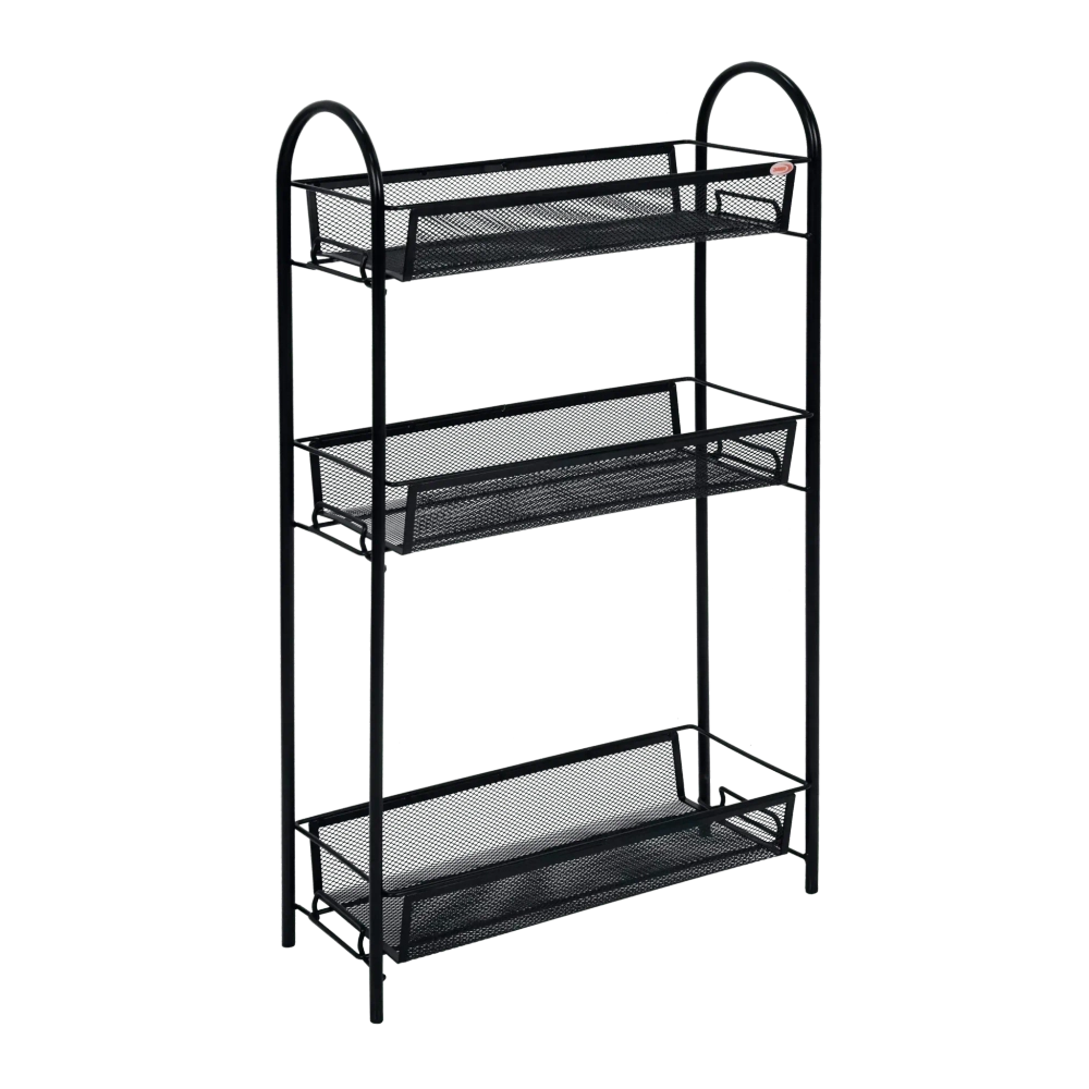 Этажерка 3х-секционная «Ладья 13», цвет черный, 43*17*75,5см