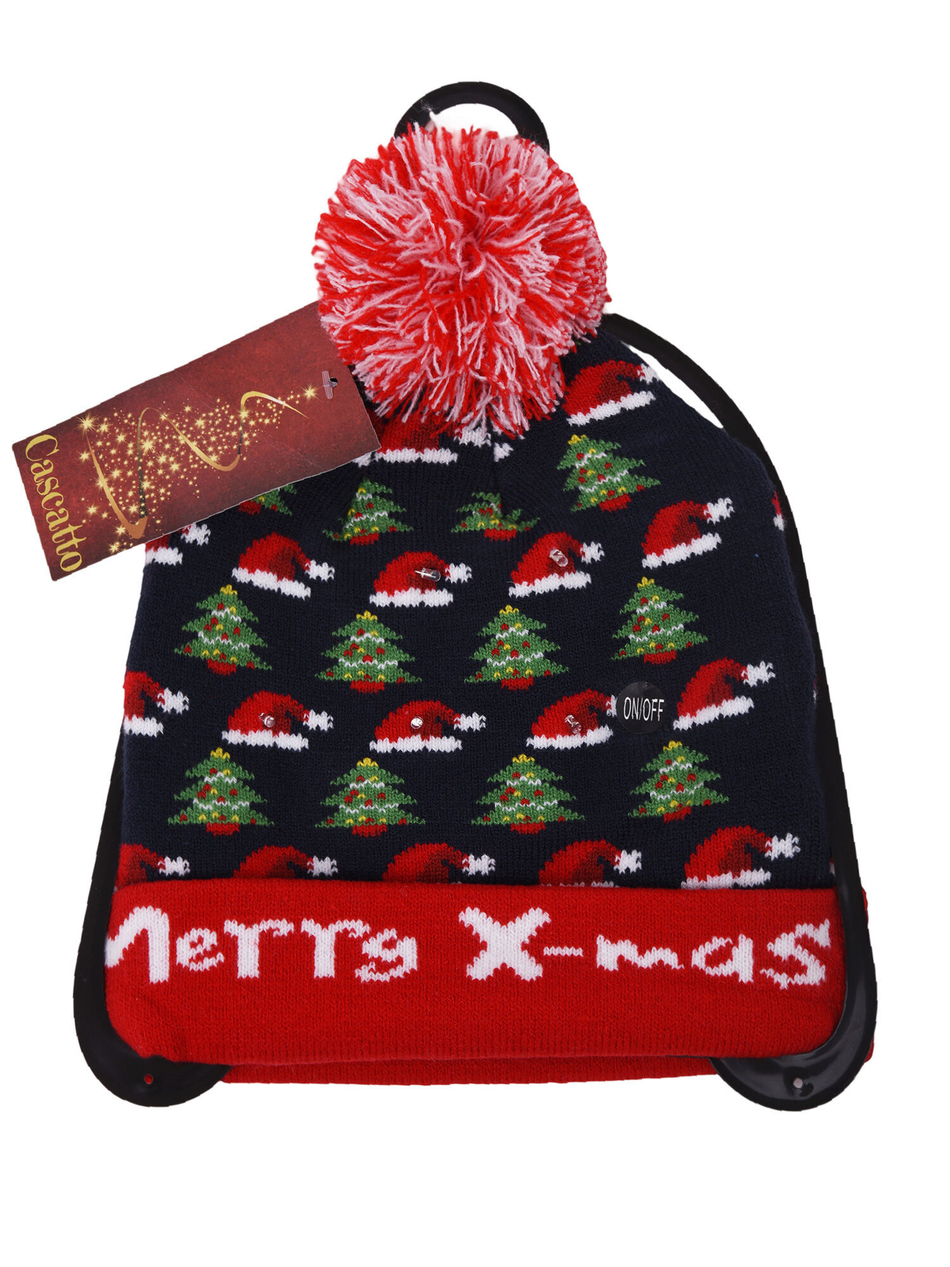 Шапка новогодняя со светодиодными лампочками.
