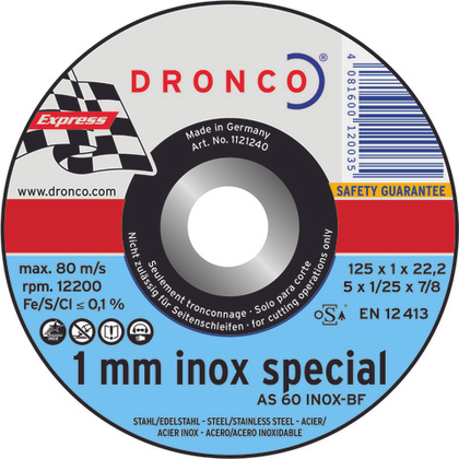 Абразивный отрезной диск Dronco AS 60 T INOX 115х1 1111240