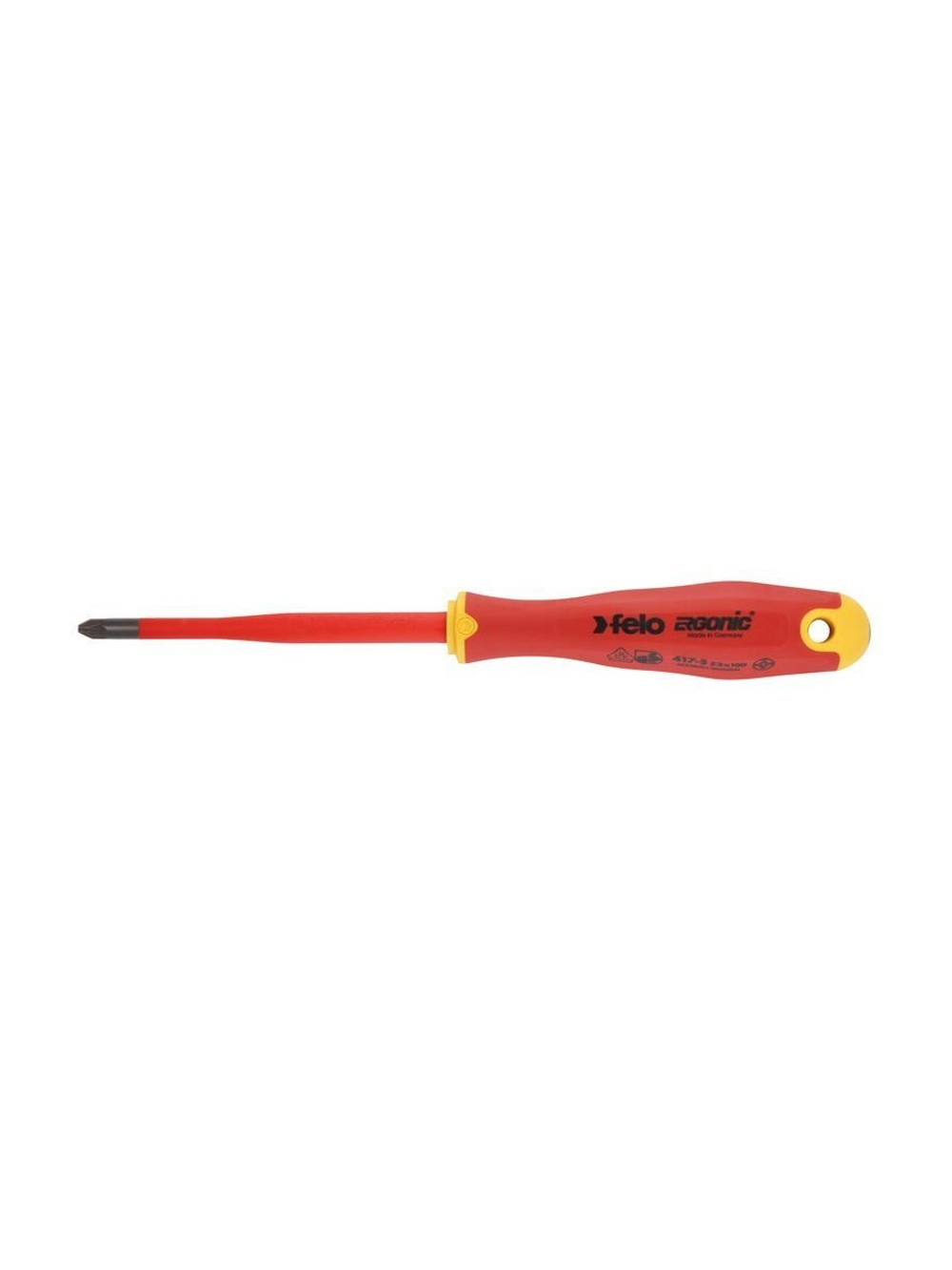 Отвертка диэлектрическая Ergonic крестовая +/- Slim Z 2х100 Felo 41729390