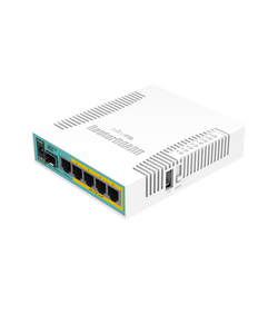 Маршрутизатор MikroTik hEX PoE with 800MHz CPU, 128MB RAM, 5x Gigabit LAN (four with PoE out), SFP, USB, RouterOS L4, plastic case and PSU