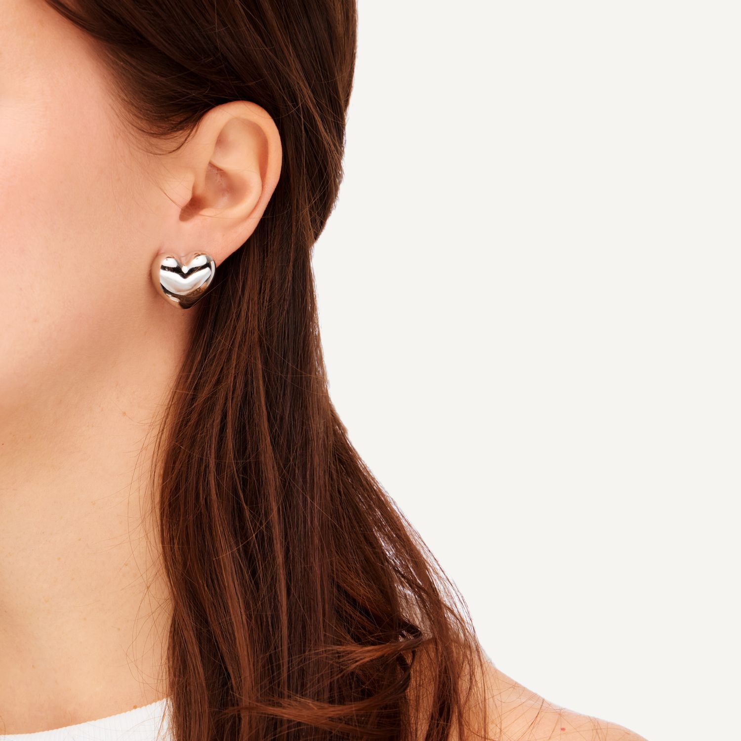 Серьги Plumpy Heart Earrings – Silver