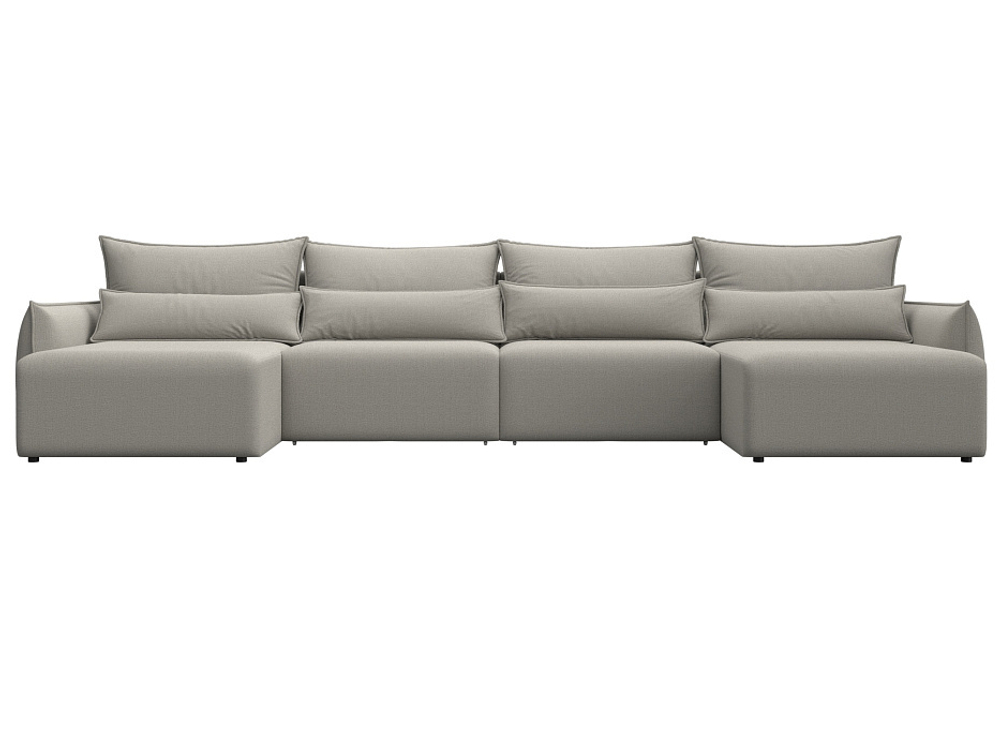 Диван П-образный Лига-051 НПБ Лонг РОГОЖКА Амур 02 бежевый