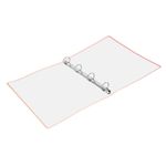 Папка на 4-х кольцах, 40мм, Бюрократ Neon, 700мкм, внутренний карман, корешок с карманом, розовая