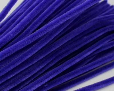 Проволока шенил/синель для рукоделия 30 см, василёк