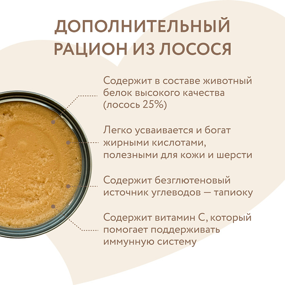 Влажный дополнительный корм для собак и щенков старше 6 месяцев Мнямс на каждый день Мусс из лосося 80 г 24 шт