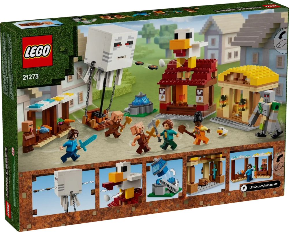 Конструктор LEGO Minecraft 21273 Нападение на деревню на призрачном воздушном шаре