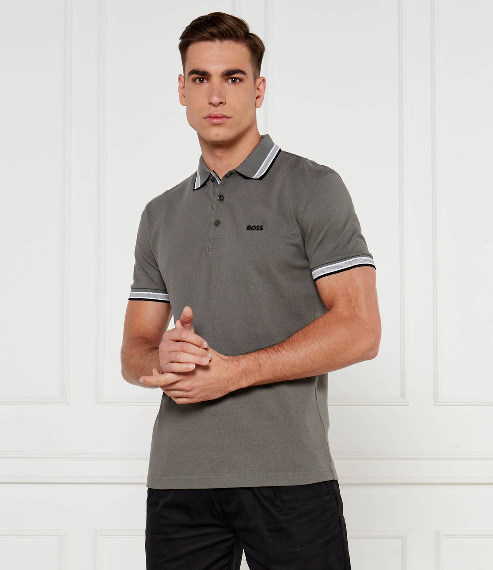 Поло Paddy BOSS GREEN - серый(50469055)