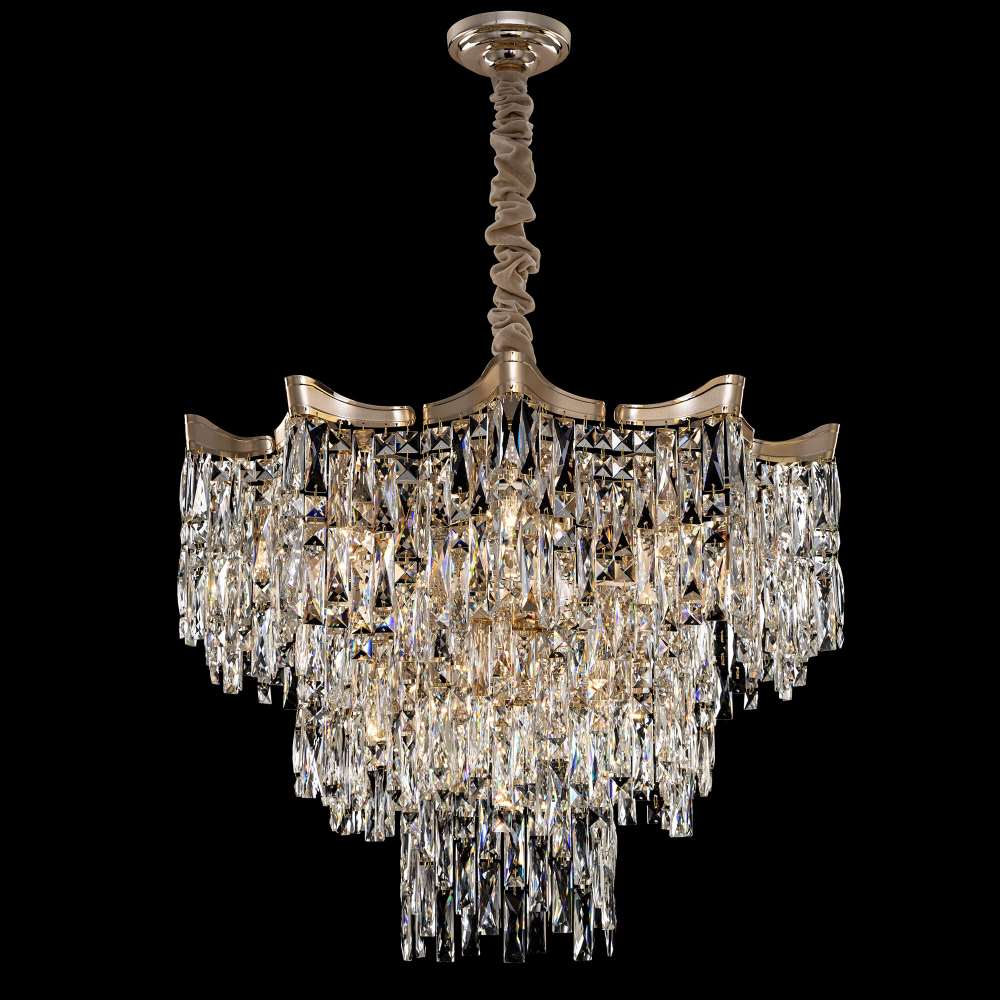 Citilux Моника CL308282 Люстра хрустальная подвесная Золото