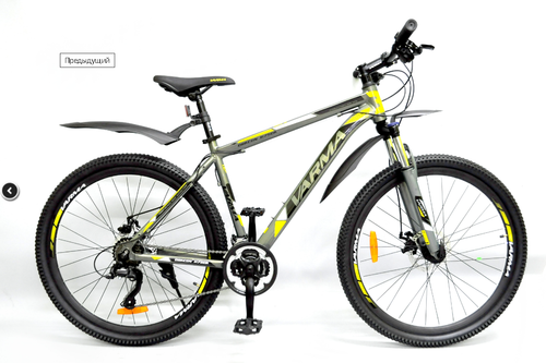 Велосипед 27.5" VARMA DRACON H75DA р.18 серо-желтый 21ск ал 2023