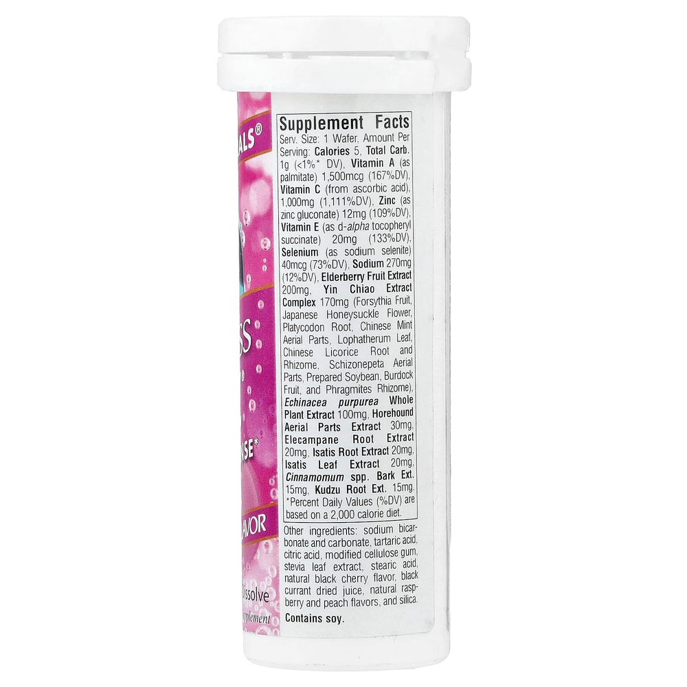 Source Naturals, Wellness Fizz®, добавка для поддержки иммунитета, натуральный ягодный вкус, 10 жевательных таблеток