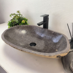 Каменная раковина из речного камня RS-63499 (66*42*16) 0124