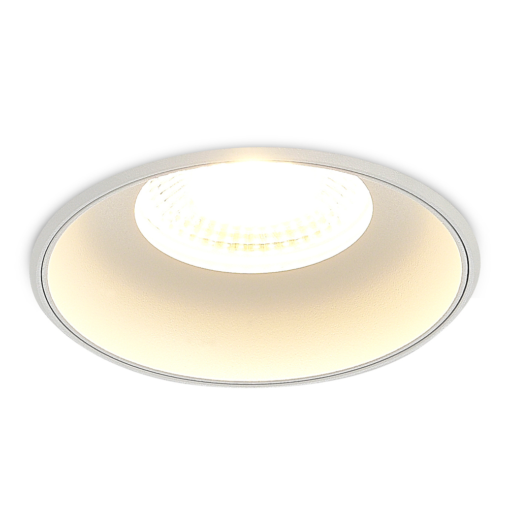 Светильник встраиваемый CRATER,  10W,  896Lm,  3000K,  D126хH40мм,  IP44,  белый