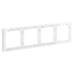 Рамка пластиковая VOLTUM S70 на 4 поста, (белый глянцевый)