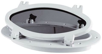 Иллюминатор овальный, 220x410 мм, белый (10252386)