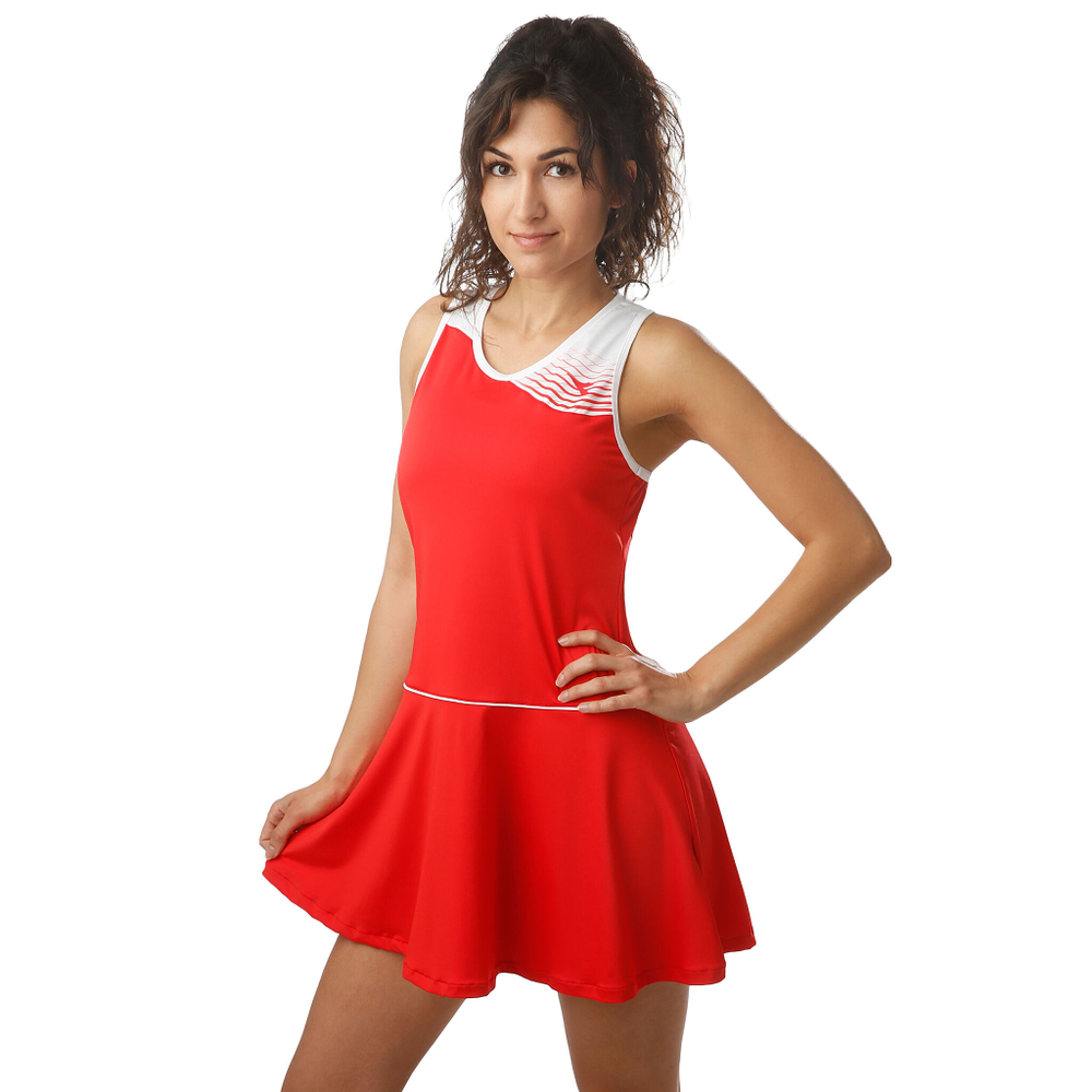 Женская теннисное платье Diadora Court Dress Women - Red, White