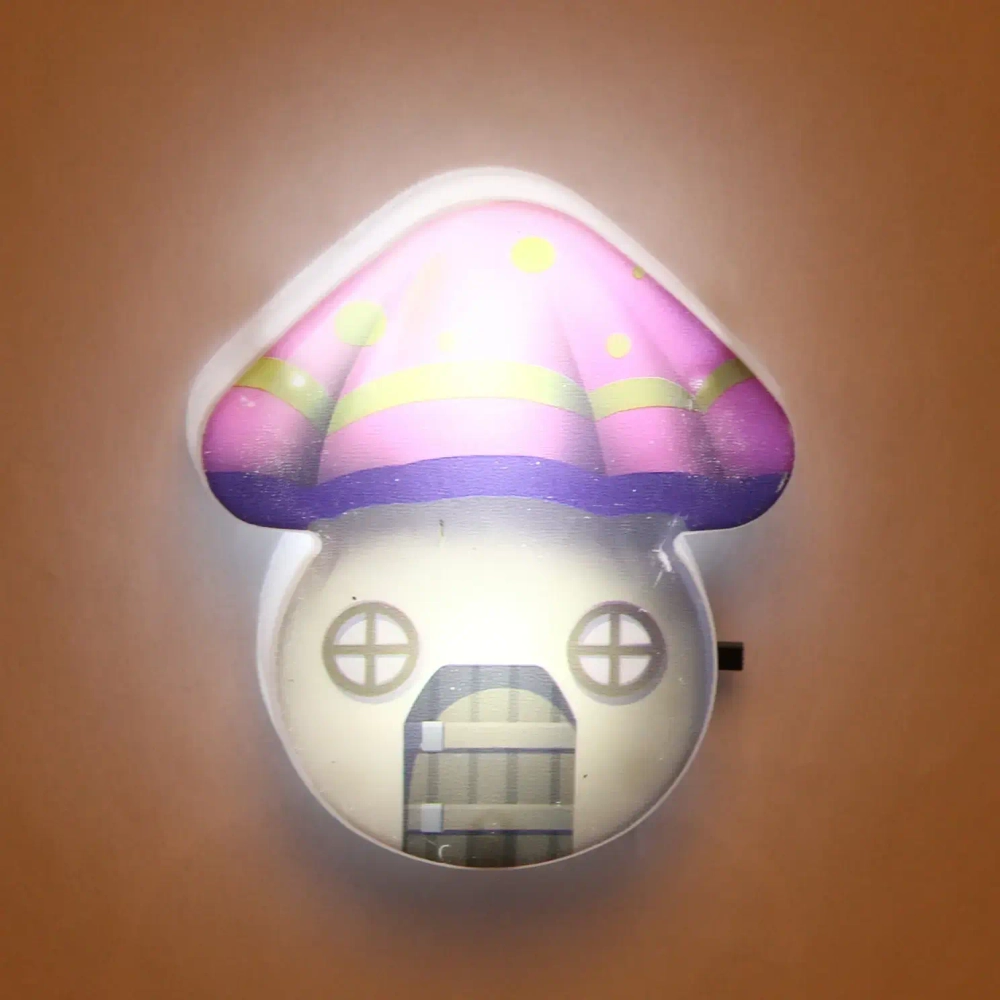 Ночник-светильник «Домик» 8*7см микс 4 цвета 4LED 230V