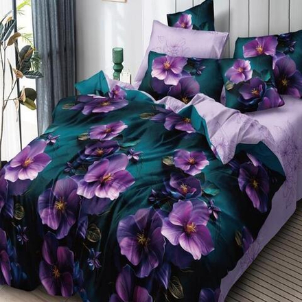 Комплект постельного белья "П37. F-75002", поплин, 100% хлопок, Россия.