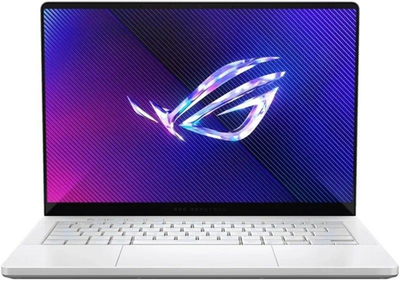 Ноутбук ASUS ROG Zephyrus G14 GA403UI-QS094W, 14" 2.8K (2880x1800) OLED 120 Гц/AMD Ryzen 9 8945HS 4.0 ГГц, 8 ядер/32 ГБ LPDDR5X 6400 МГц/1 ТБ SSD/NVIDIA GeForce RTX 4070 8 ГБ/Windows 11 Home, белый (90NR0HX2-M004J0)