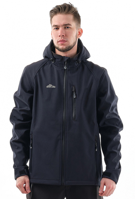 Куртка "Лиман" (софт-шелл, синий) GRAYLING