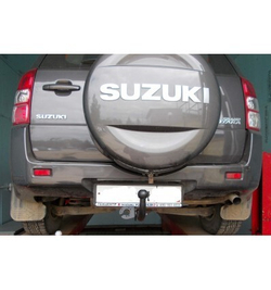 Фаркоп Suzuki Grand Vitara 5 дверей 2005-2016 (двигатель 2 л, авто с запасным колесом на двери), условно-съемный,(без электрики) Трейлер.7900