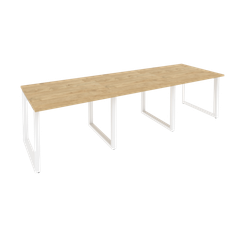 Onix Стол переговорный O.MO-PRG-3.1 Тиквуд Светлый/Металл Белый 2940*980*750
