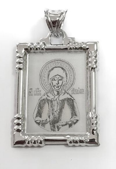 Ювелирная подвеска Святая Матрона из серебра