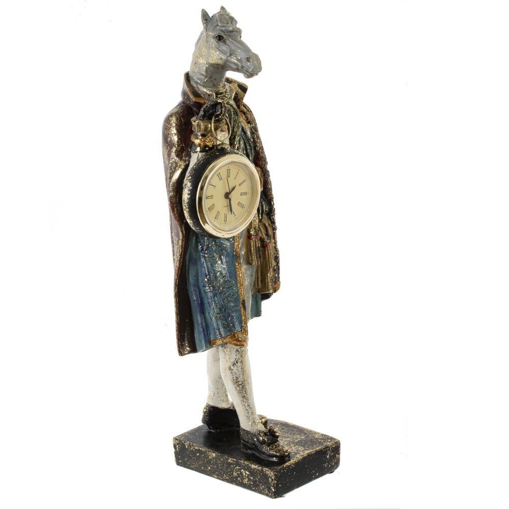 GAEM Фигурка декоративная "Лошадь" с часами D5см, (LR44x1), L11,5 W11 H36 см