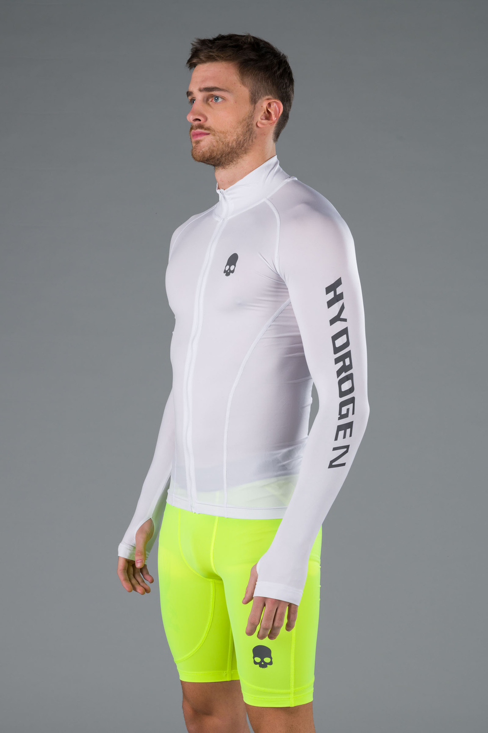 Мужская футболка  HYDROGEN ZIPPED SECOND SKIN LS (R00500-001)