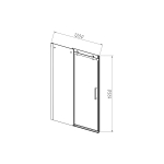 Душевая дверь Комо-Н (Como-N) VDS-4CN120CL, 1200, хром, стекло прозрачное