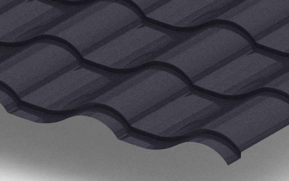 Металлочерепица Монтерроса VikingMP-Е 0.5мм 7024-Графитовый серый