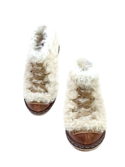 Ботильоны меховые "Крем-сода"
