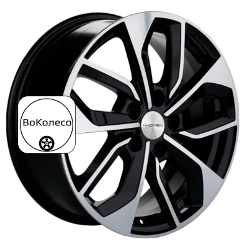 7x17/5x108 ET43 D65,1 KHW1703 (DFM AX 7) Black-FP Khomen Wheels