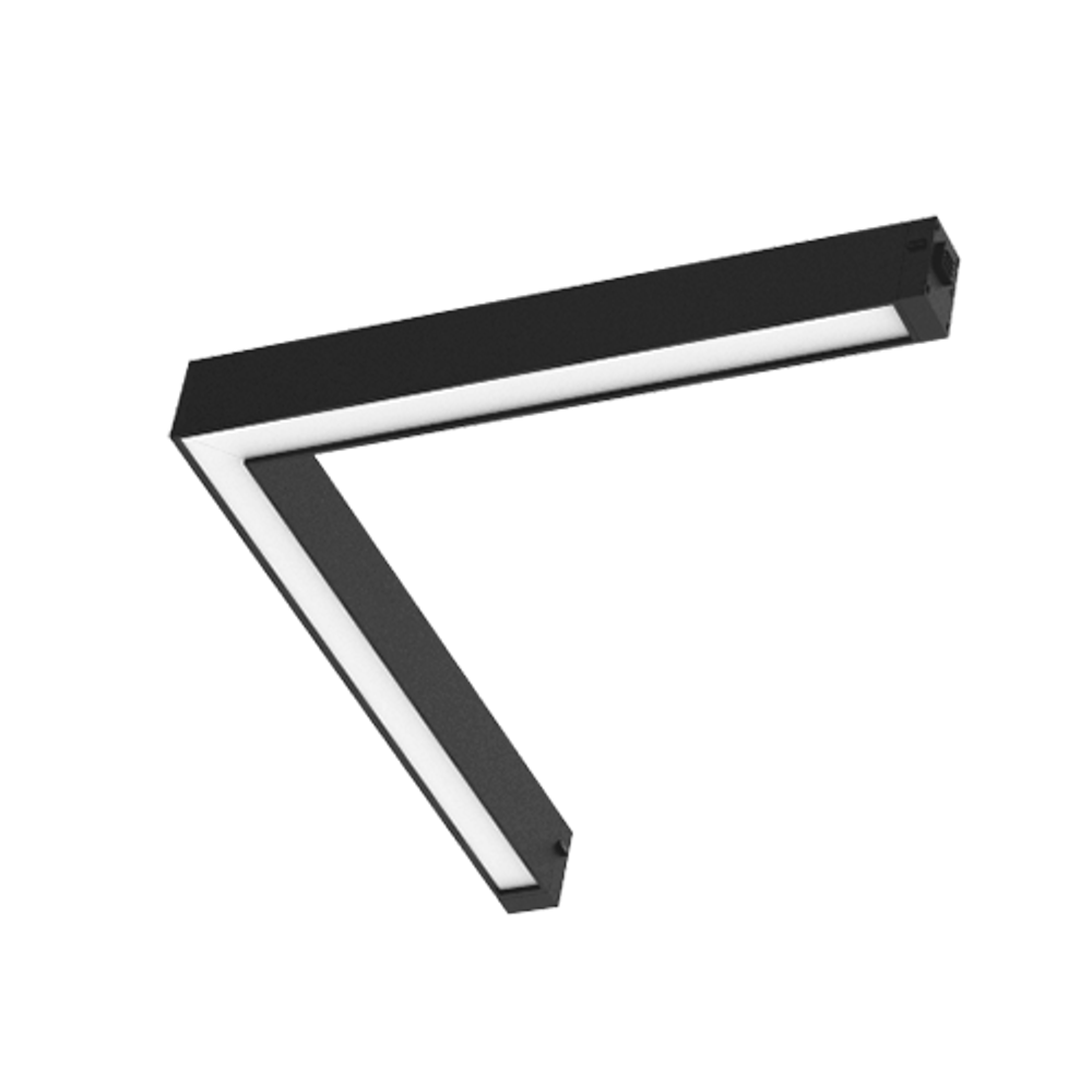 COLIBRI трековый светильник LONDON угловой черный, 18W, 4000K, 1500ЛМ, D310*310*40, 20 шт/кор