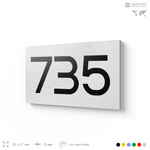 Номер на дверь 735, табличка на дверь для офиса, квартиры, кабинета, аудитории, склада, белая 120х70 мм, Айдентика Технолоджи