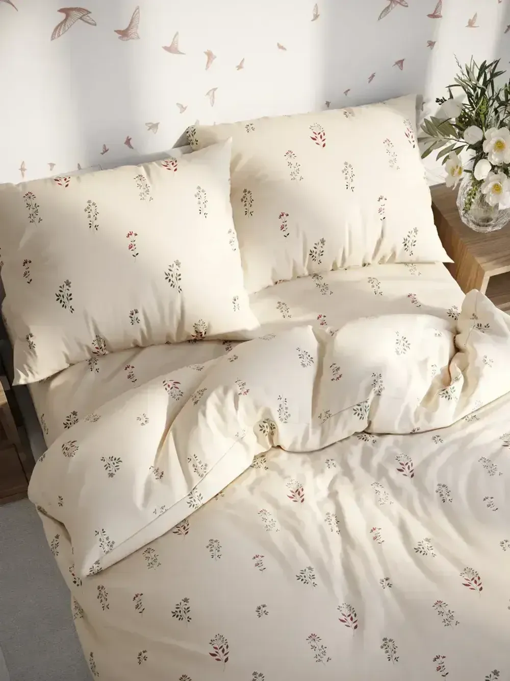 Наволочка комплект 2шт перкаль Сказка "Гербарий Эко" 50x70 см на молнии