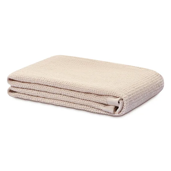 Полотенце банное из умягченной вафли кремового цвета из коллекции essential, 70x140 см