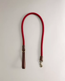 ZARA HOME ПОВОДОК ДЛЯ СОБАК ИЗ КОЖИ И ВЕРЕВКИ, КРАСНЫЙ